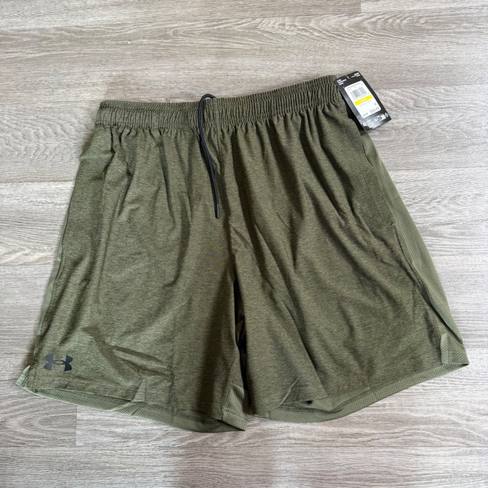 Under Armour Mens Tech Vent 7in Shorts Olive Green Training Gym 1388645 Medium